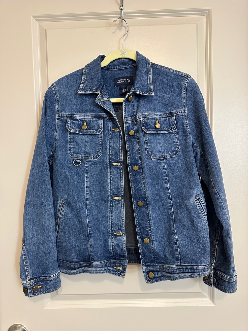 Jones New York Medium Blue Denim Button-Up Jacket